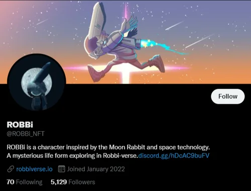NFT Artist ROBBi has built up a social media following in a relatively short period of time, using social media tools and strategies